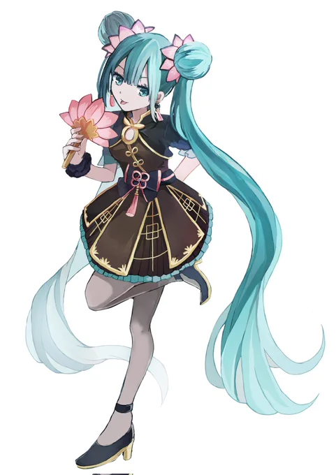 モダンチャイナ蓮と格子テーマなチャイナミクさんです#初音ミク 