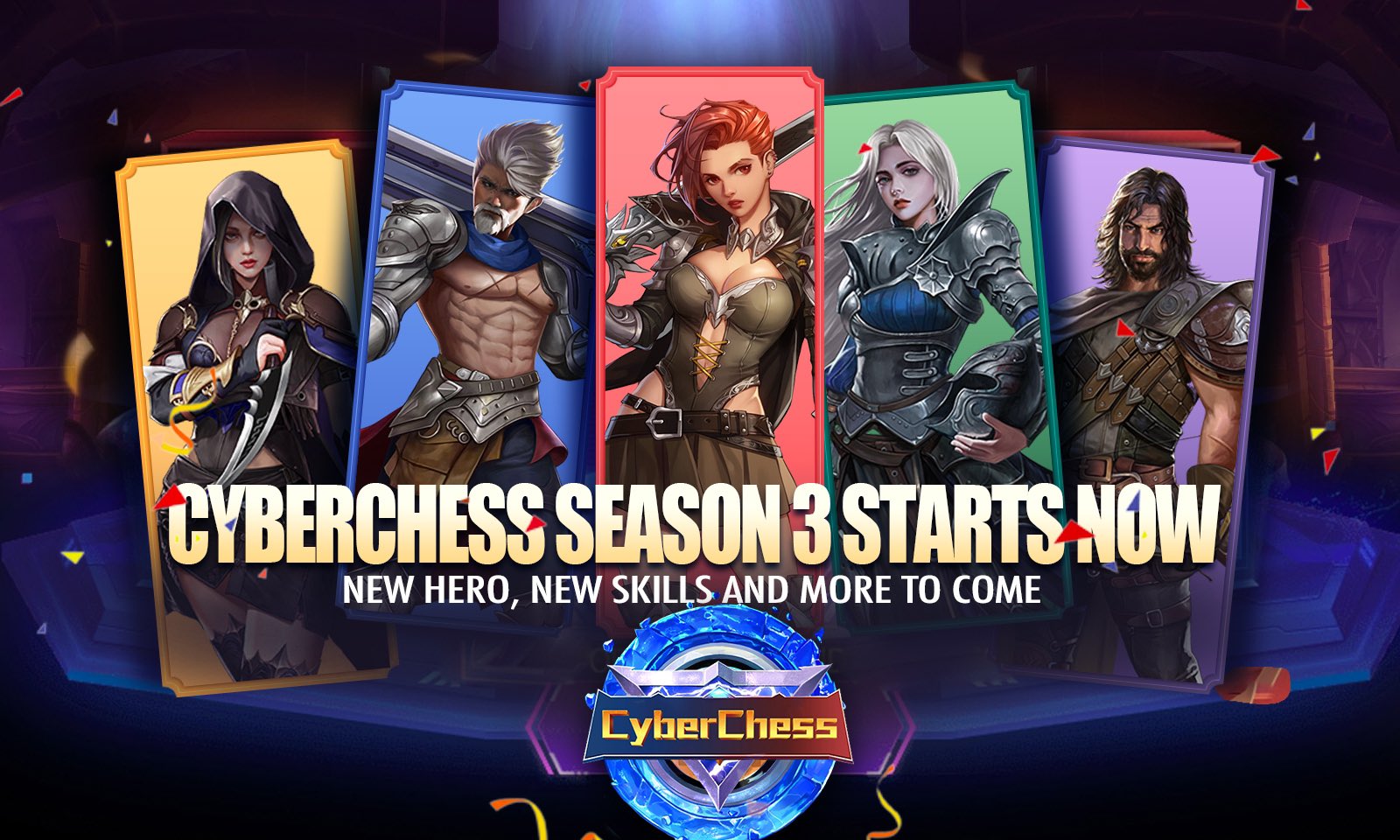 BinaryX on X: 📍Season 3 of CyberChess Will Start Soon! 🚀We're coming to  the first season of the New Year! This Season we'll have: 🧬New Heroes  ⚔️New Skills 🎁More Rewards  😎Are