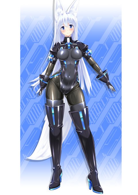 シロ、ブラックスーツ立ち絵 #オリジナル 