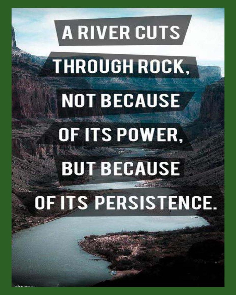 Persistence is key to achieving your dreams 
.
.
#rivercutsthroughrock #persistence #persistenceiskey #successhacks #persistenceoverpower