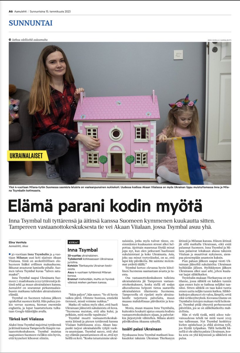 AnttiPeltola_'s tweet photo. Akaan kaupungin, Akaan Vuokra-asuntojen sekä korvaamattomien vapaaehtoisten tiiviillä yhteistyöllä on löydetty nopeita ja onnistuneita ratkaisuja ukrainalaisten viihtyisän asumisen mahdollistamiseksi. Lämmin kiitos kaikille. #Akaa #Pirkanmaa https://t.co/Gh2SGMZQ1g