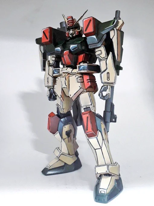 今日は以前作ったバスターガンダムをリペイントしてました。MGではなくテレビ放映時の1/100キットです。写真撮ってみると細かいアラが見つかるのでもう少し細かいところの直しをしていきたいと思います。 