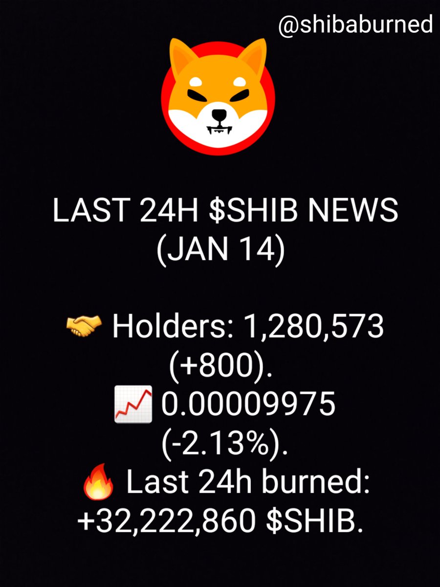 $SHIB NEWS JANUARY 14

#SHIB #shiba #shibainu #SHIBARMY