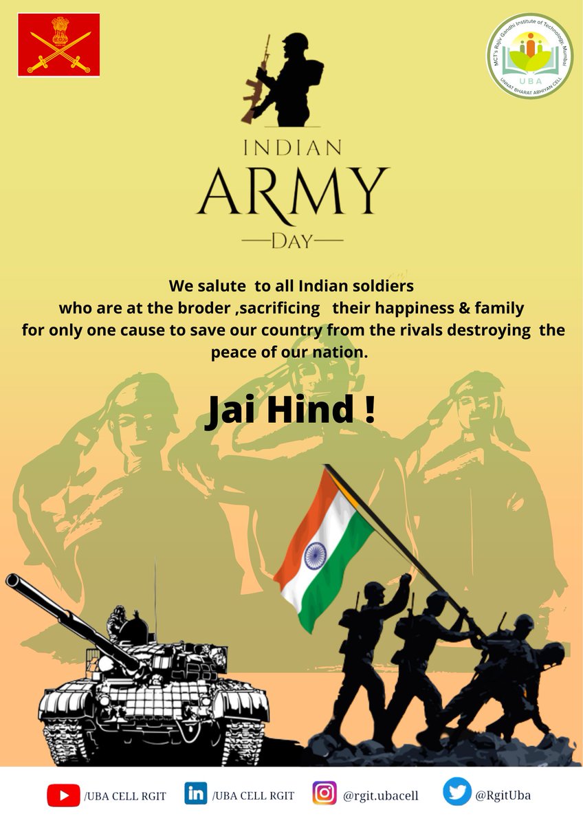 RgitUba's tweet image. #ArmyDay2023 #IndianArmy #indianarmyday