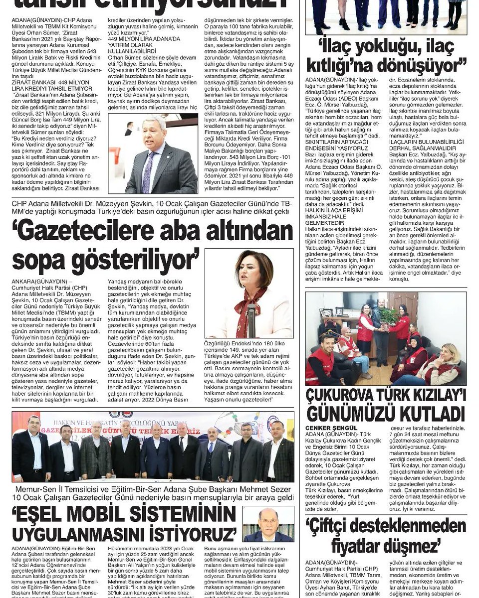 kizilaykadinck's tweet photo. Türk Kızılay Çukurova Günaydın Gazetesi'nde 👏👏

@drkerem @ramazansaygili1 @FmyilmazM @halilahmetcolak @yildiray_ozbek @Ela68579544 @KizilayKadin @dr_ialtan @cukurovakizilay @gonulluolorg https://t.co/d4BCKjDJAu