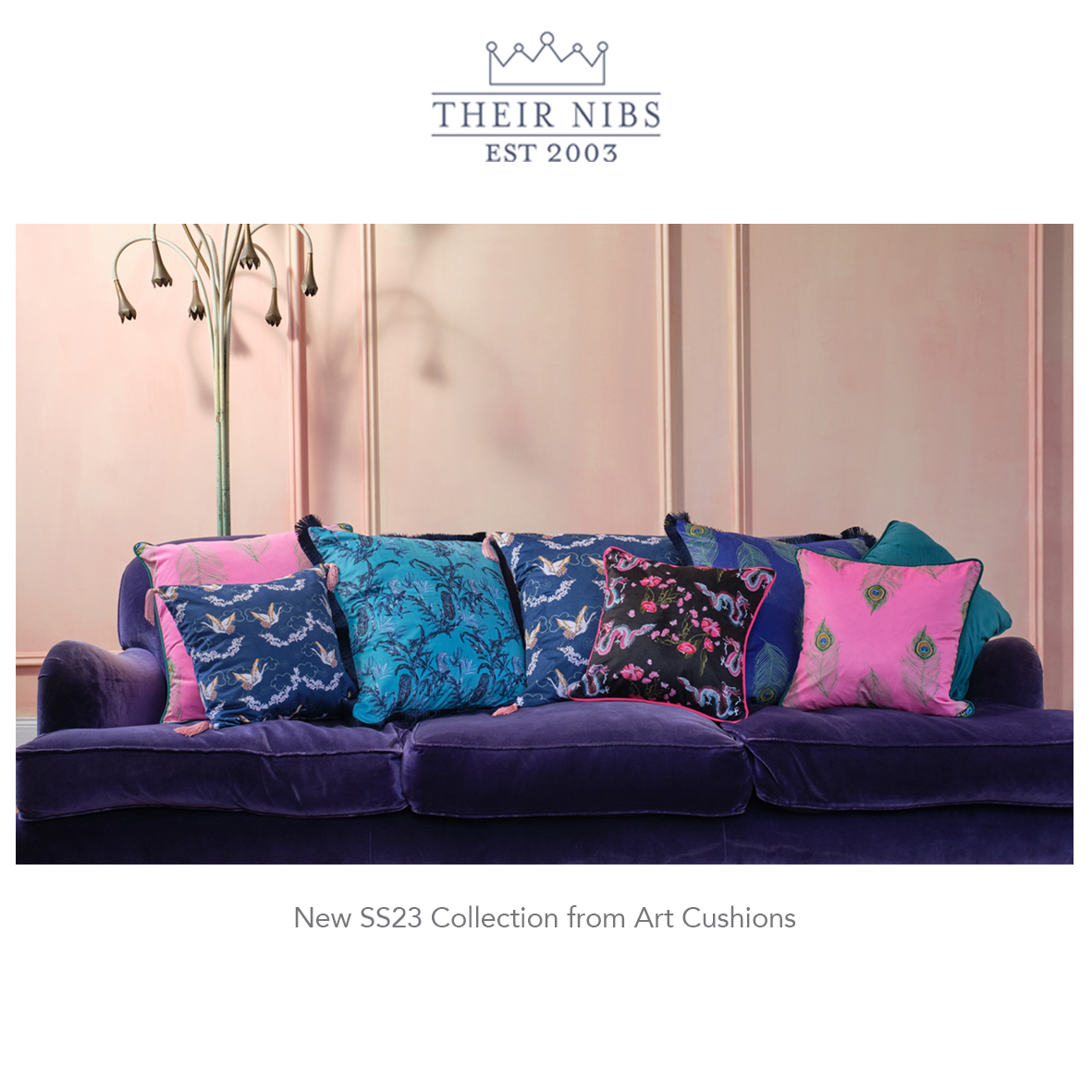 In partnership with Art Cushions we're thrilled to share the SS23 collection from award winning British designers Their Nibs. This range launches exclusively <a href="/TopDrawerLondon/">Top Drawer</a> today #theirnibs #SS23 #TopDrawerLondon #retail #independent #launchpad #home #artlicensing  #powerinart