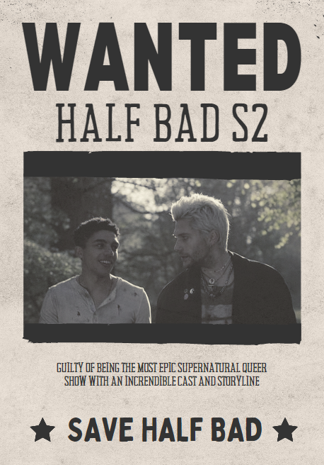 #HalfBad challenge of the day: Search: The Bastard Son and The Devil Himself here on Twitter and go find people not using the #SaveHalfBad tag yet and tell them about the campaign/tags! ❤️