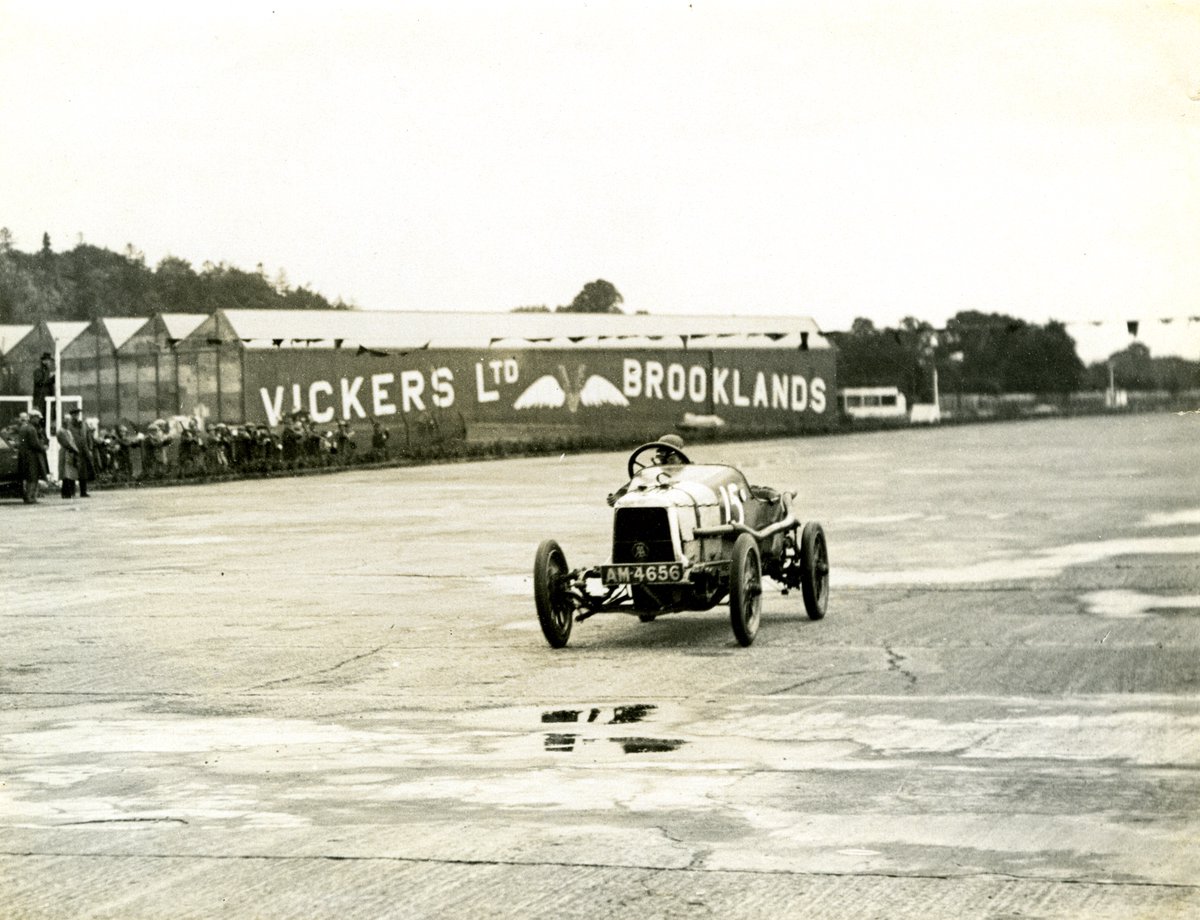 #OTD in 1913 #AstonMartin was born, though not as we know it today. Bamford & Martin Ltd registered their first car, Coal Scuttle, as an 'Aston-Martin' in 1915. Seen here on the track at Brooklands in 1921. Come & visit us @AMHT1 to find out more about the history of the marque!