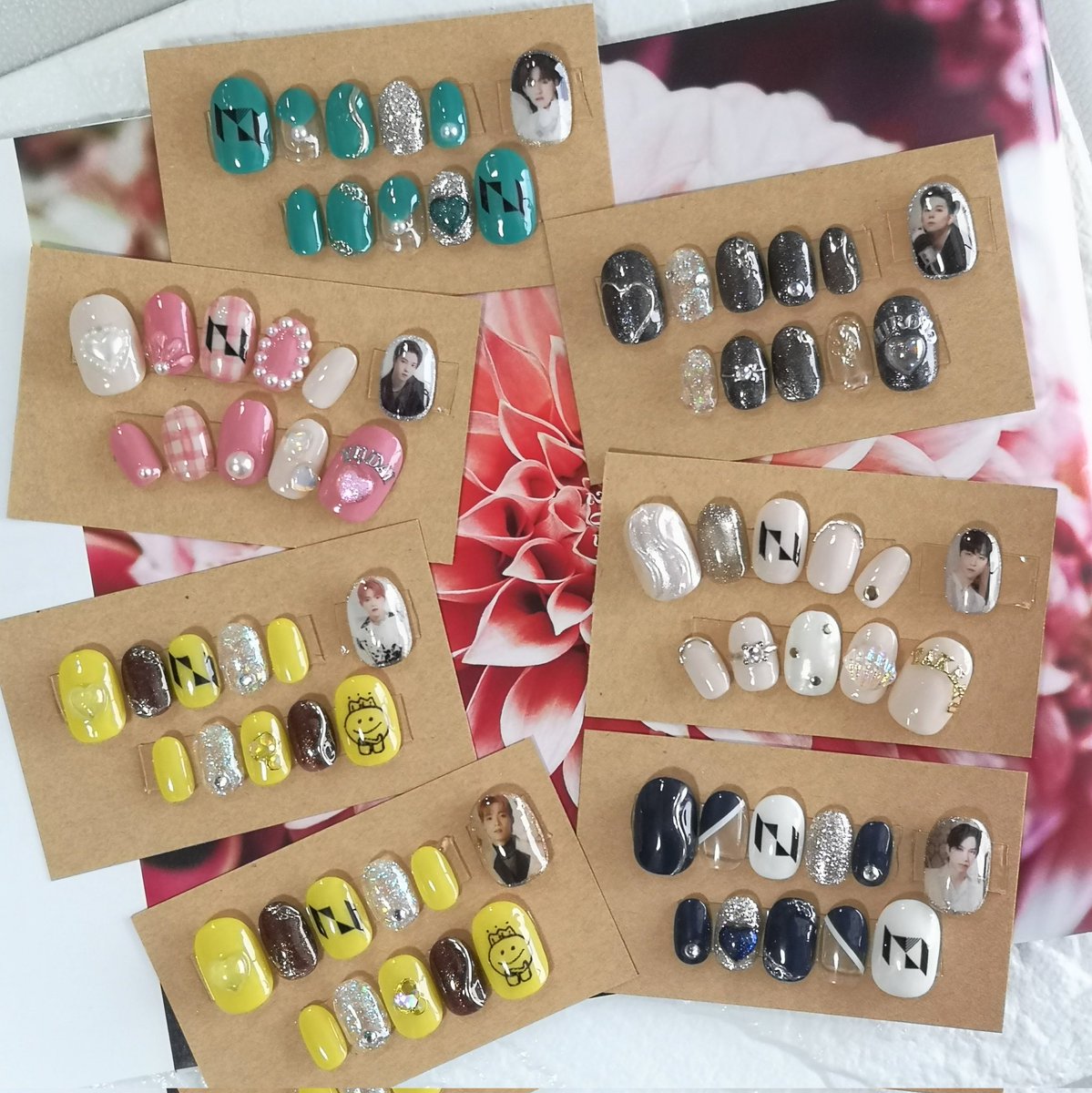 Yuuumi0916's tweet photo. ネイルチップ現品ソンムル企画〜💅🏻🥳✨
画像の7点現品をソンムルします🎁ご希望の方は説明全て読んでいただいて、必ず『番号』を書いてリプください🫶私からのいいねで応募完了です❣️
全員分なくてごめんね🙇♀️
#INI #INInail #木村柾哉 #田島将吾 #佐野雄大 #後藤威尊 #池崎理人 #西洸人 https://t.co/V6NaL5YWks