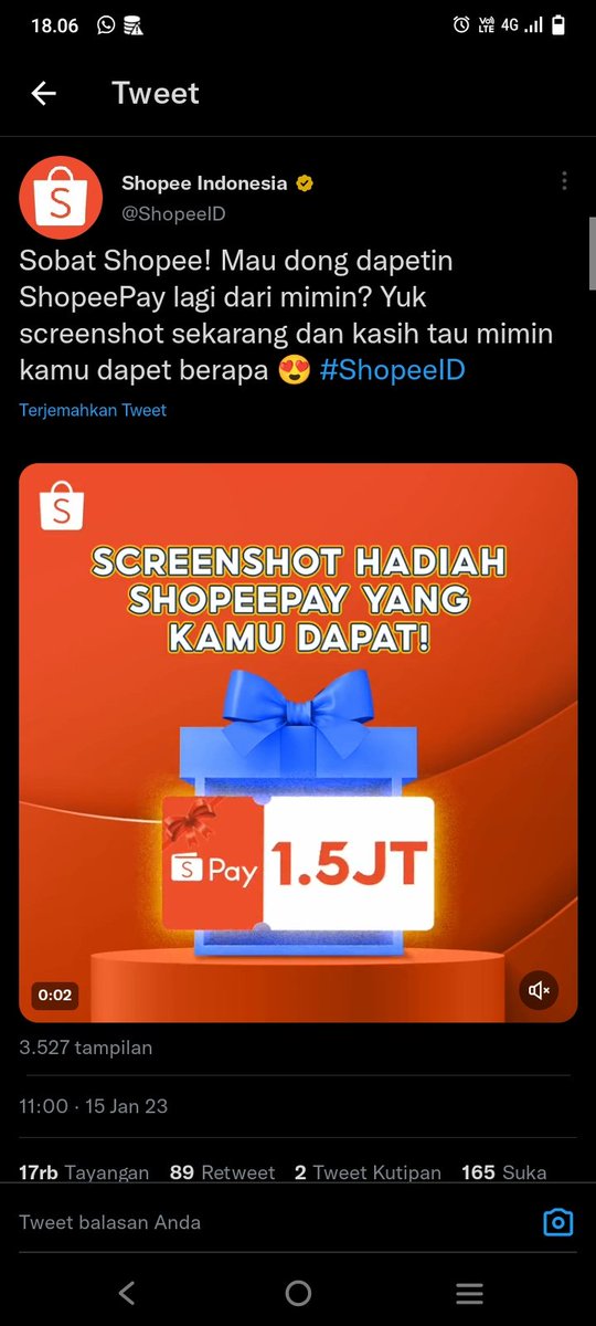 sy_hasina's tweet photo. @ShopeeID Bismillah rezeki https://t.co/A1KEBdLziw