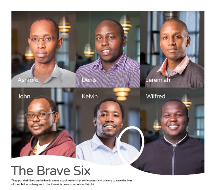 RassieKariuki's tweet photo. We honour the memory of our six colleagues lost in the Dusit Terror attack on 15th Jan 2019. Our thoughts also go out to those who continue to heal from the psychological wounds. #DusitAttack #NeverForget https://t.co/156Nb2KLjH