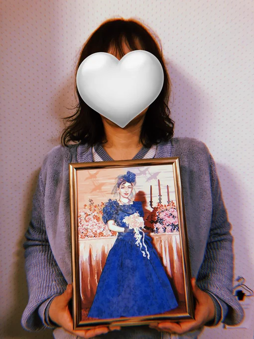 33年前の結婚式・ウェディングドレスの母を描きました 