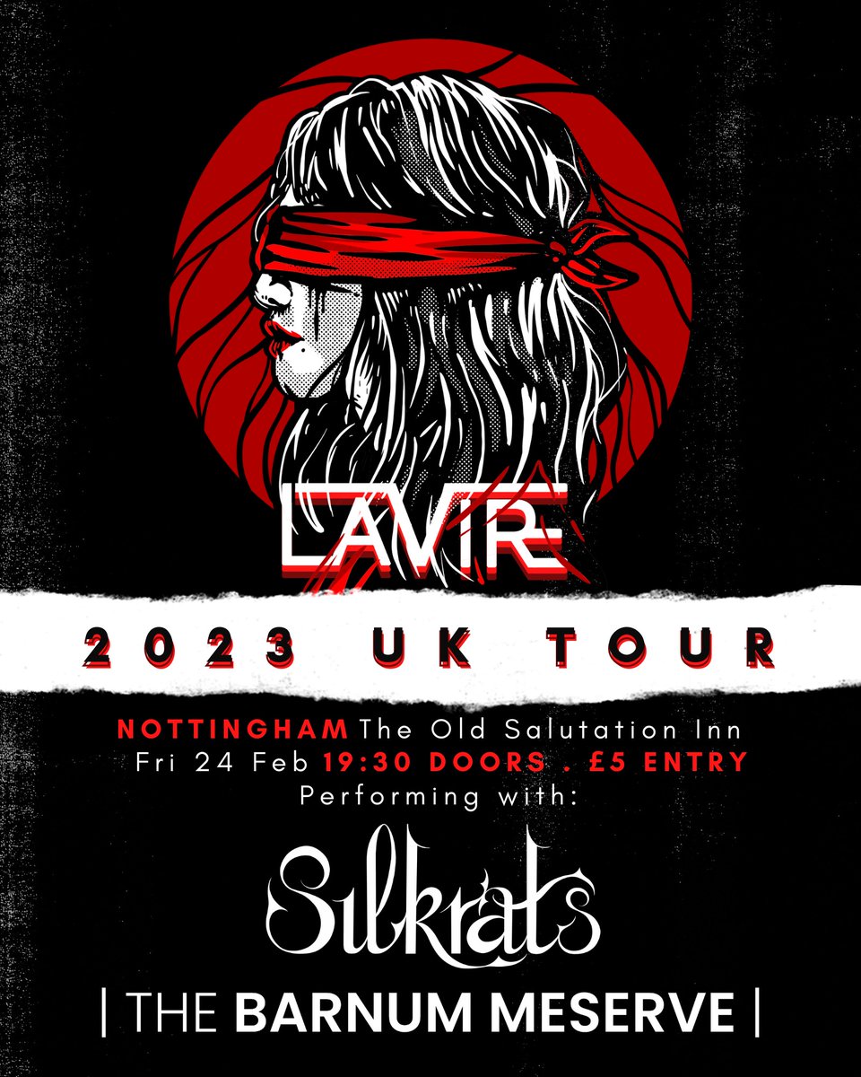 Hey all, were playing a show on Friday 24th February @ <a href="/TheSalNottm/">Ye Olde Salutation</a> with some great bands <a href="/Silkrats/">Silkrats</a> &amp; <a href="/LaVireBand/">𝐋𝐚𝐕𝐢𝐫𝐞</a>.
You can pick up tickets here> tinyurl.com/27njz7jk
Facebook event page here> tinyurl.com/2s4bubw6