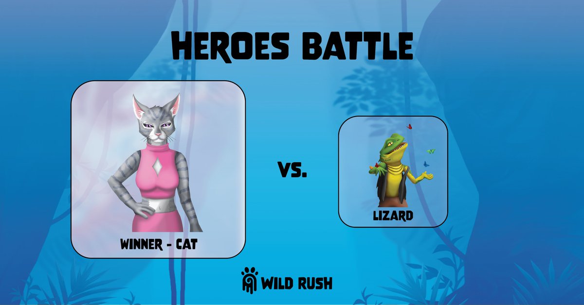 The last semifinals battle is over and the cat won this time! 😼

The final battle is already here and we're waiting for your vote on our Discord server! 🤩

Come and cast your vote here: discord.gg/297MWD7d 🎮🚀

#NFTGames #NFTs #BlockchainGaming #WinToEarn #Gaming #Web3