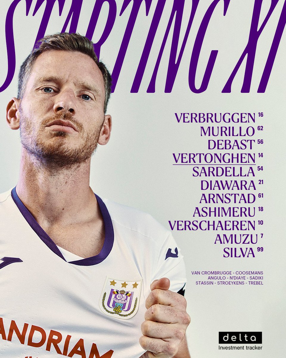 rscanderlecht's tweet photo. Onze 11. 🟣⚪ #CLUAND https://t.co/ottWNMgBpe