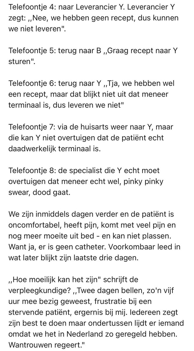 lucpluijmen76's tweet photo. ‘dit is een catheter met een normale richtprijs (€2,61‼️)

Tel daar nu 5 uur gespecialiseerde verpleegkundige uren bij op, en nog wat aanzienlijke tijd van huisarts, specialist, apothekers, leveranciers en een koerier...dan kom je denk ik toch wel op zo'n 1.000 euro - met gemak’ https://t.co/z7nDWQXzQV