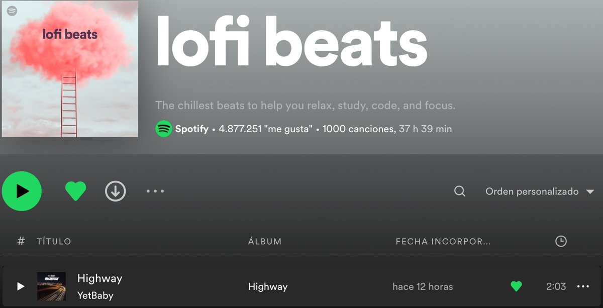Spryred's tweet photo. Gracias a @Spotify por el apoyo a #YetBaby, que ya tiene su "Highway" en la playlist #lofibeats
Suscríbete, escucha y relájate 👉 https://t.co/V4ZYPlAh32 https://t.co/es4B0AZ2AF