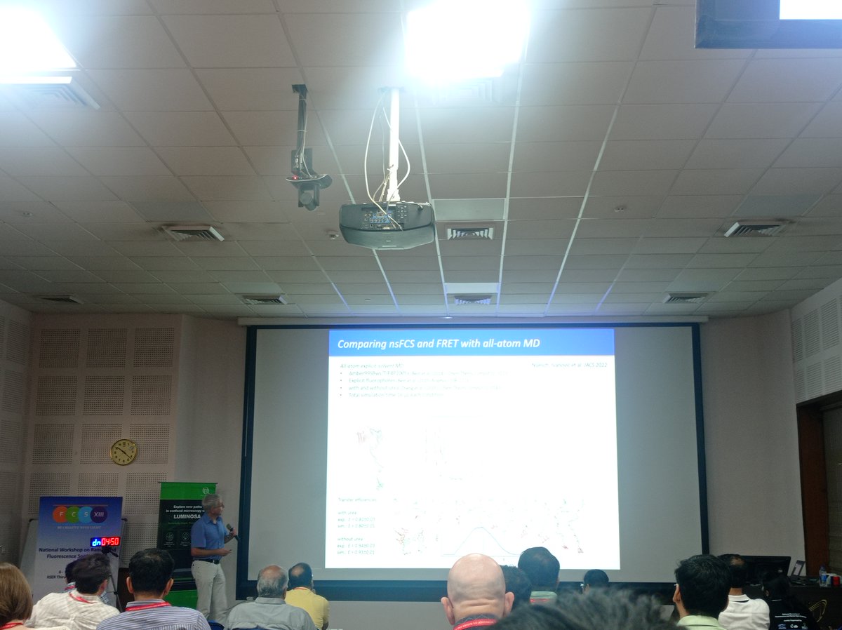 Prof. Ben Schuler delivered a research talk on "Interaction Dynamics of Intrinsically Disordered Proteins from Single-Molecule Spectroscopy" <a href="/FcsxiiiWorkshop/">FCSXIII Workshop</a> <a href="/tvmiiser/">IISER Thiruvananthapuram</a>
