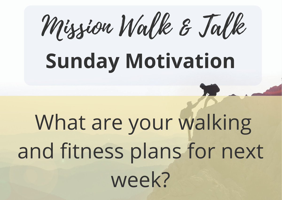 Mission Remission (@mission_rem) on Twitter photo For me, the big hurdles to fitness after cancer are all around self belief & finding the courage to take the first step.
On Sundays we're talking about aspirations.
What are your fitness & walking plans for next week?
What needs to happen to make them reality?
#MissionWalkandTalk For me, the big hurdles to fitness after cancer are all around self belief & finding the courage to take the first step.
On Sundays we're talking about aspirations.
What are your fitness & walking plans for next week?
What needs to happen to make them reality?
#MissionWalkandTalk