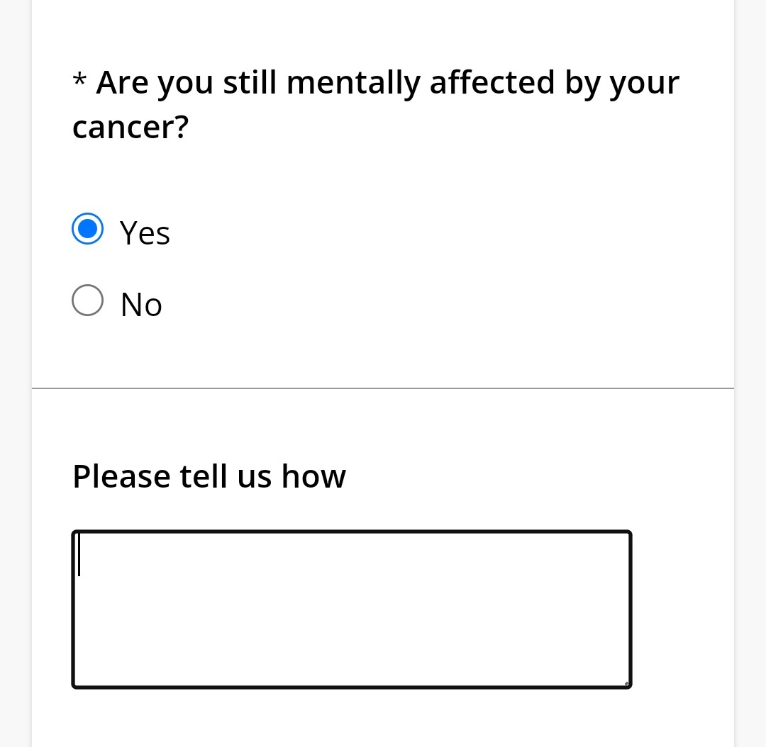 Wow, what a question 😂 (From my pre-operative assessment form) #cancer #cancersurvivor #bowelcancer #never2young