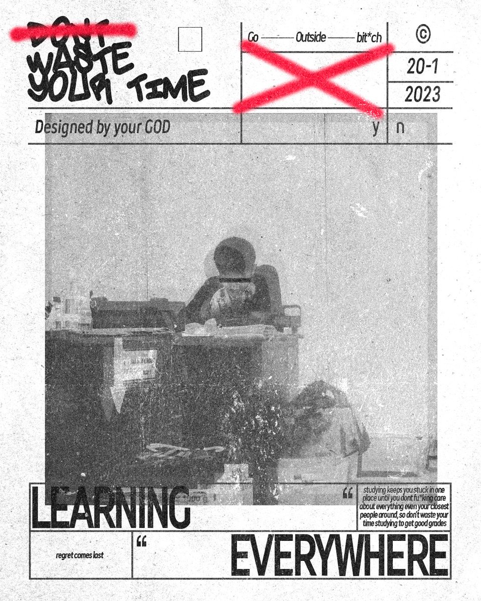 buddhaisrocker's tweet image. dont ‼️‼️waste ⁉️⁉️your 🟥🟥time😱😱 

⏳⏳

#poster #posterdesign #antidesign #GraphicDesign #graphiccontent #artists #time