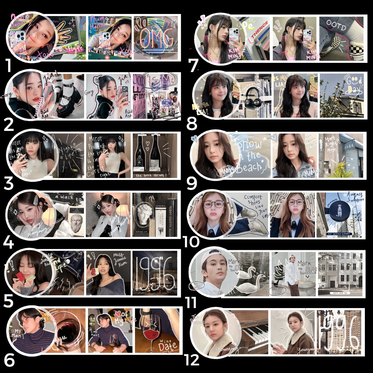 rt would be very helpfull🥰🙏

hi ! aku ada readystock layout moodboard deco, only ✨4k✨

chara avail : hanni, song jia, chaewon, wony, jennie, mingyu, minji, lia, minju, yunjin, mark, go younjung, jaehyun

#zonauang #zonajajan #zonauang️ #zonajajanᅠᅠᅠ