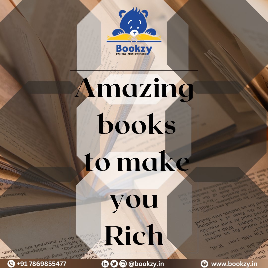 bookzyin's tweet photo. Take the first step to financial freedom with
these self-help books - they'll get you on the path to
becoming a millionaire!

🌐Visit - https://t.co/CUtbCggNdk
📞Call us at - +91 78698 55477
📩Email us at - info@bookzy.in

#Bookzyin #BuySellRentExchange #reading
#bookworm #books https://t.co/U1yHPmaOtz