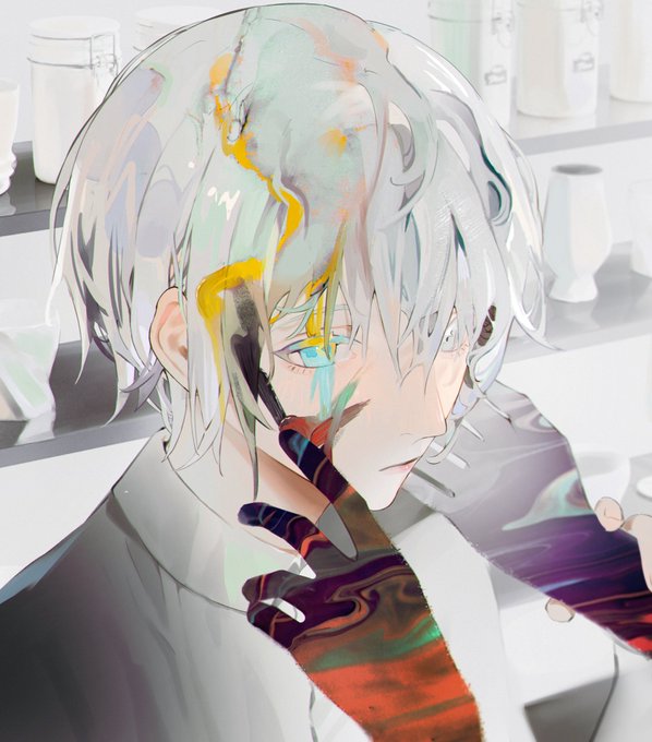 「closed mouth paint」 illustration images(Latest)