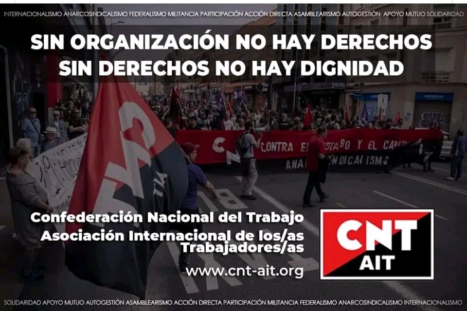 xixoncntait's tweet photo. Somos la clase obrera quien con nuestro sudor hacemos funcionar este sistema, el mismo que nos da una patada a la hora de hacer el reparto de los bienes y de la riqueza. 

Sin organización no hay derechos. 
Sin derechos no hay dignidad.

@AIT_Espana Tu herramienta de lucha. https://t.co/1I4Is9Ikyt