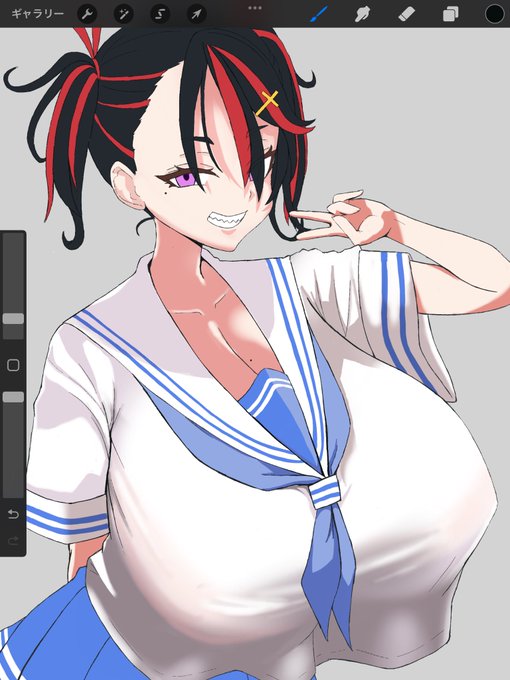 んー本日の進捗、、、セーラー服苦手です、、、 