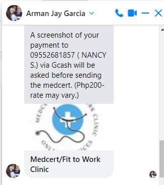 maxerdompyy's tweet photo. Modus: Medical Certificate makers

Some colleagues were victims. Naging patient nila si “Arman Jay Garcia” via Teleconsult. Patient then “collected” and used the medical certificates para gawin business nila ng GF niya. He claimed na “referral” lang ginagawa nila sa doctors… https://t.co/SyJdYVuVyd
