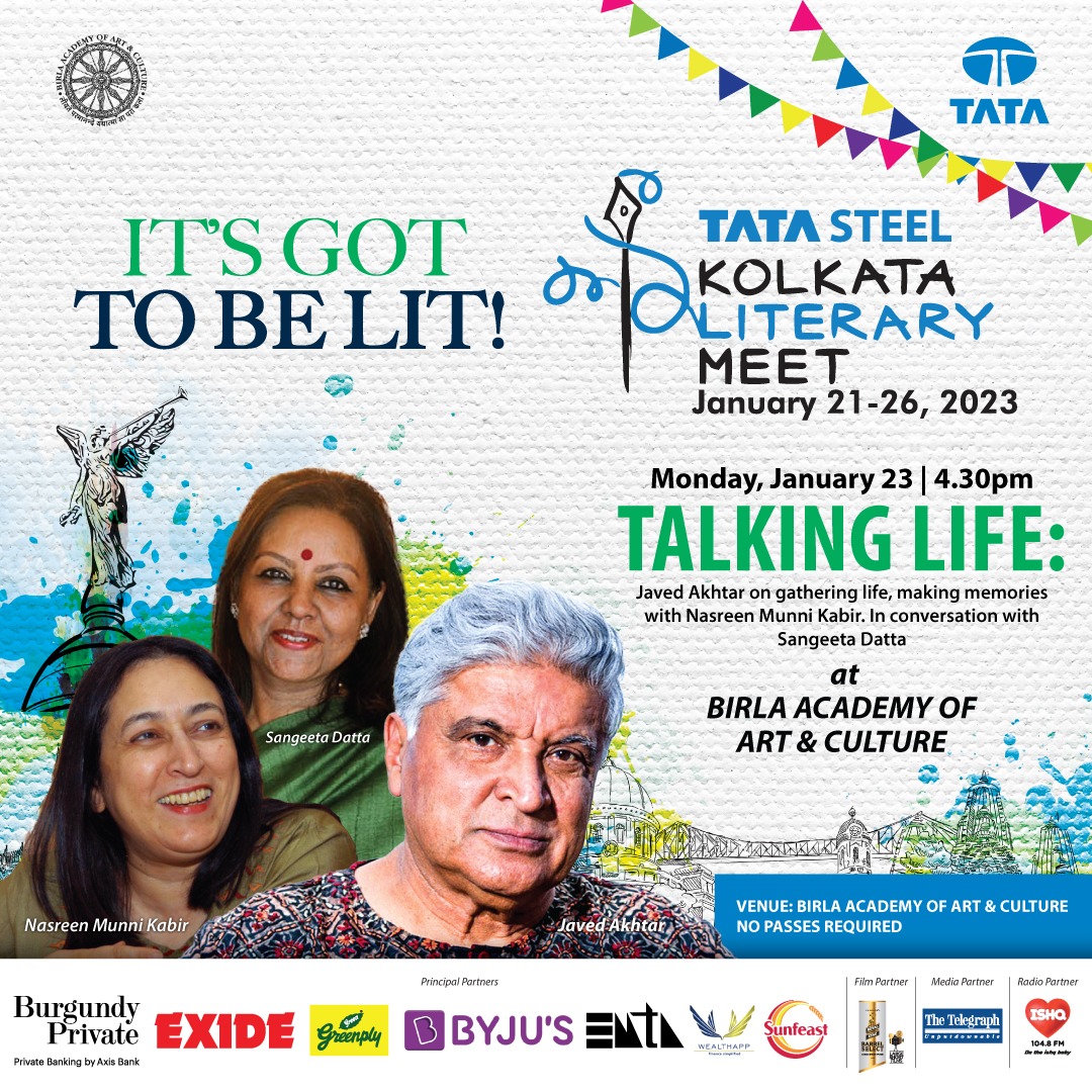 The 11th edition of the #TSKLM will host 'Talking Life.' The session will feature Padma Bhushan, Shri @jaduakhtar discussing about gathering life and making memories with Nasreen Munni Kabir in conversation with @DattaSangeeta Join us at the Birla Academy of Arts & Culture