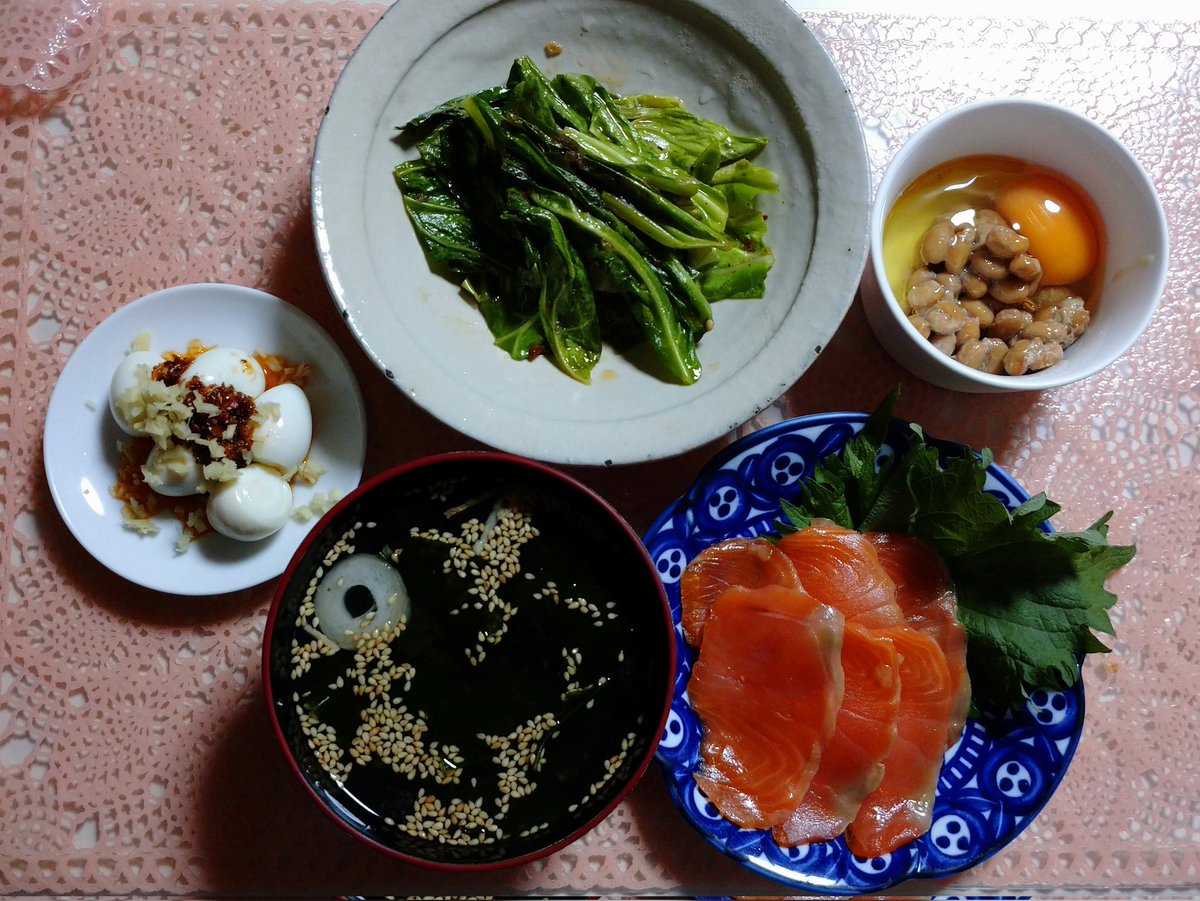 cherry_masaya's tweet photo. #goodmorning #mycooking #salmon #friedcabbage #quaileggs #seaweedsoup #nattotkg
#healthy #tastegood
#ๆใใฏใ #้บป่พฃใใใใฎๅต
#้บป่พฃ้ค
#ใใใใฎ่นใงๅต #่พ็้ซ้บ่ #ใใช่พใญใฃใใ #ใขใใฉใณใใฃใใฏใตใผใขใณ
#็ด่ฑ็ๅตใ้ฃฏ #็ด่ฑtkg #ๅฅๅบท #็พๅณใใ
ใใใใฎ่นใงๅตใซ้บป่พฃ้คใฏๅใ๐ https://t.co/03GxtW3k5J