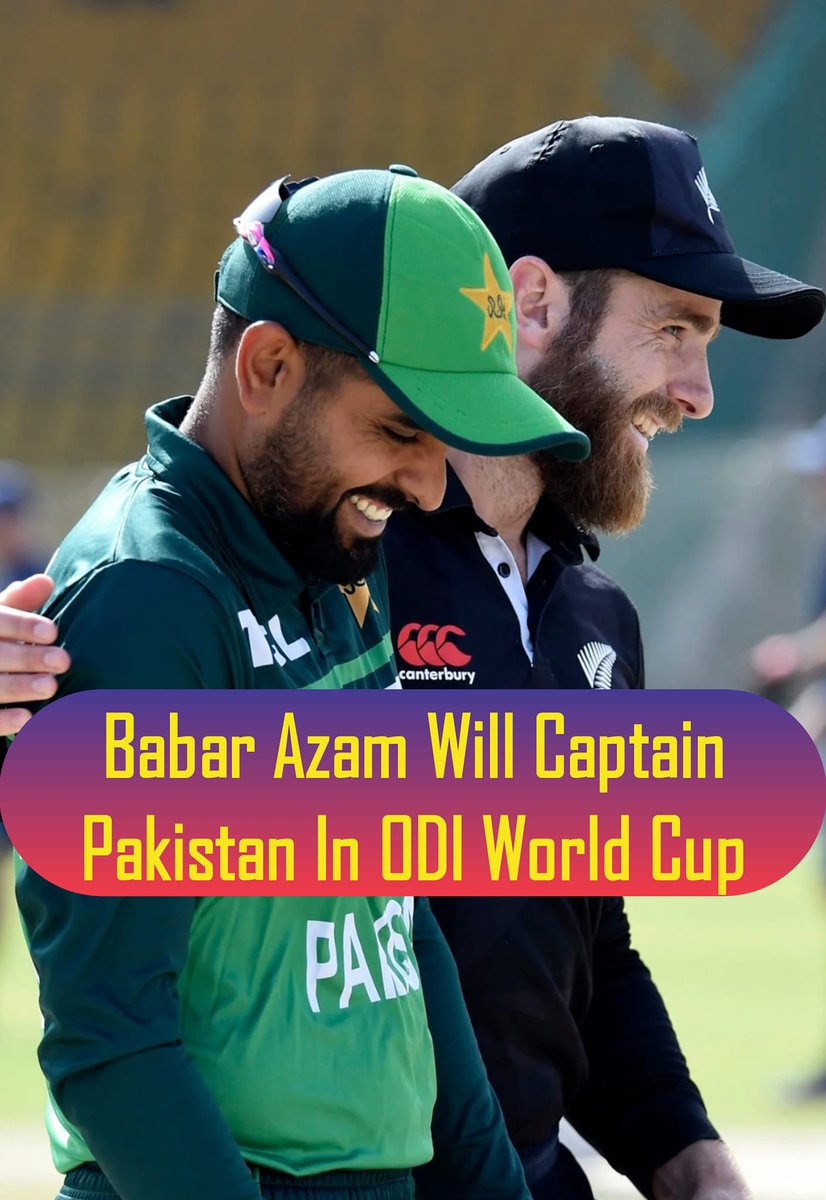 🚨 Breaking News 🚨
PCB decides that Babar Azam will Captain the side In ODI World Cup 2023 which will be played In India Later this year. 
#CricketWorldCup #BabarAzam #PCB #ICC #Cricket #CWC23 #ICCWorldCup