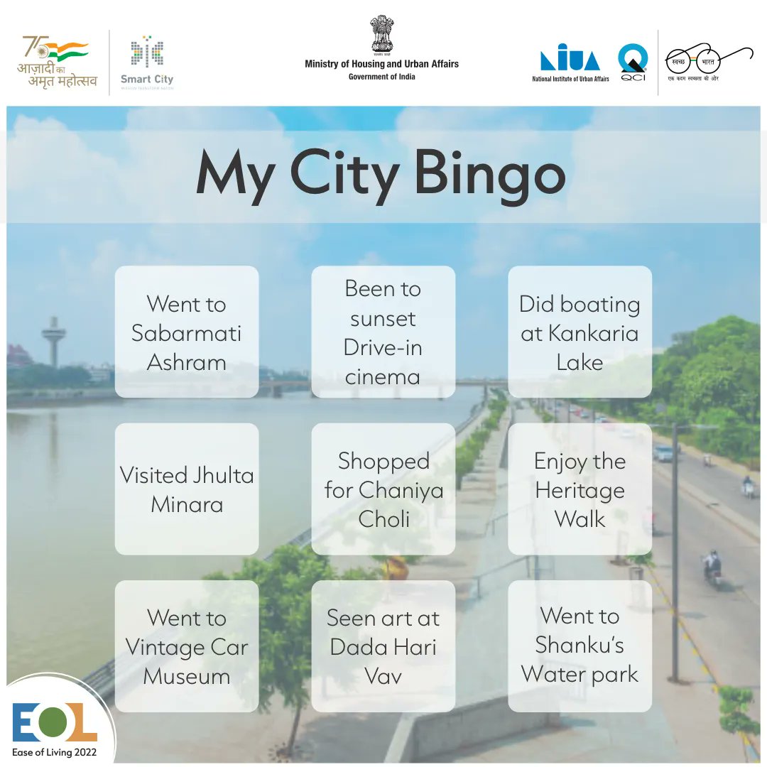 To all the Ahmedabadis, let's BINGO! Share your opinion: buff.ly/3hzBYxt #easeofliving2022 #YeMeraSheharHai #MyCityMyPride