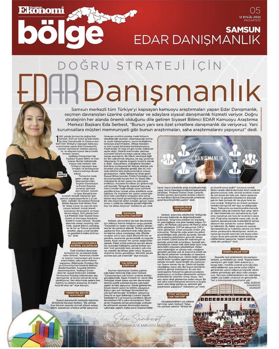 Karadeniz Ekonomi gazetesine verdiğimiz röportaj.