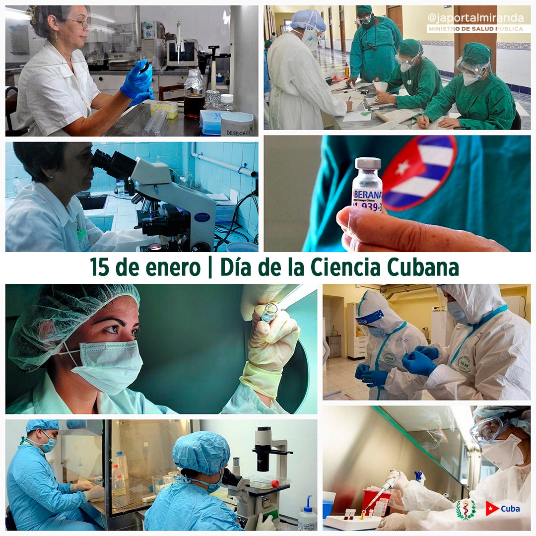 José Angel Portal Miranda (@japortalmiranda) on Twitter photo #Cuba honra a sus científicos: lo hace este Día de la Ciencia Cubana y también en la cotidianidad de sus jornadas.🇨🇺
Desde <a href="/MINSAPCuba/">Ministerio de Salud Pública de Cuba</a> felicitamos a todos los que vuelven a la investigación motor impulsor para su día a día, sobre todo a quienes lo hacen en el sector de Salud. #Cuba honra a sus científicos: lo hace este Día de la Ciencia Cubana y también en la cotidianidad de sus jornadas.🇨🇺
Desde <a href="/MINSAPCuba/">Ministerio de Salud Pública de Cuba</a> felicitamos a todos los que vuelven a la investigación motor impulsor para su día a día, sobre todo a quienes lo hacen en el sector de Salud.