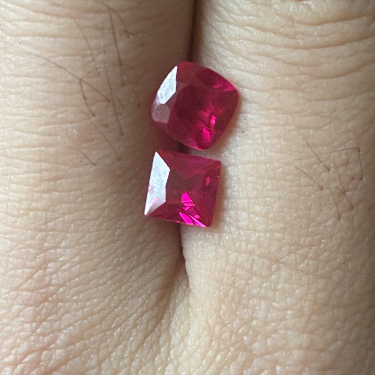 emperor_svc's tweet image. Perfectly matched Pure Red, as I said almost pink in The Sunlight. #BurmeseRuby #RedRuby #PrincessCut #CushionCut #AAAA