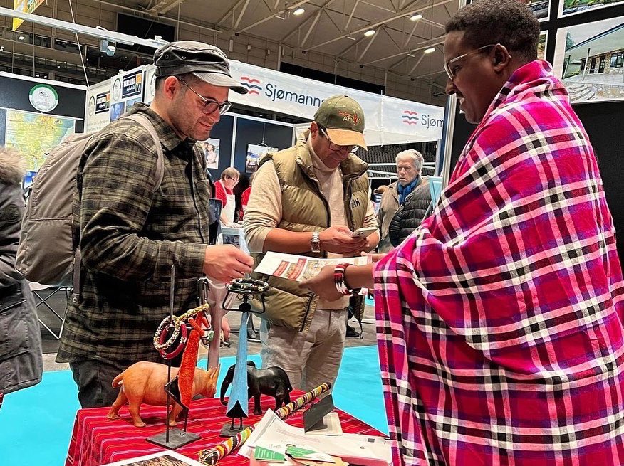Connecting with travelers at the Oslo Travel Expo in Norway. The global travel business is opening up again and here at  Nashulai and Oldarpoi our hands are outstretched to welcome guests to participate in our indigenous led tourism and hospitality. Book with us: +254721731927