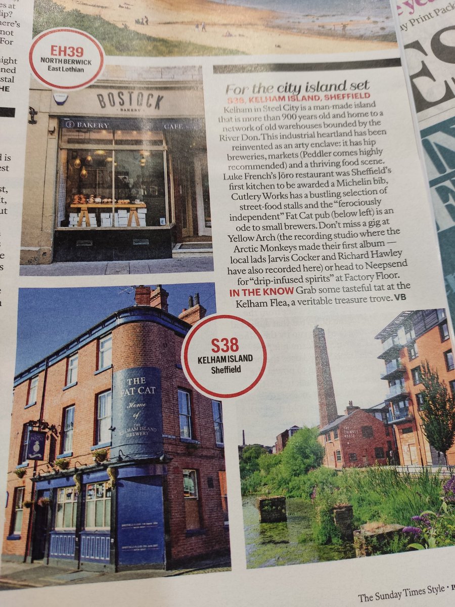 Kelham gets a shout out again in the papers #kelhamisland #coolneighbourhoods