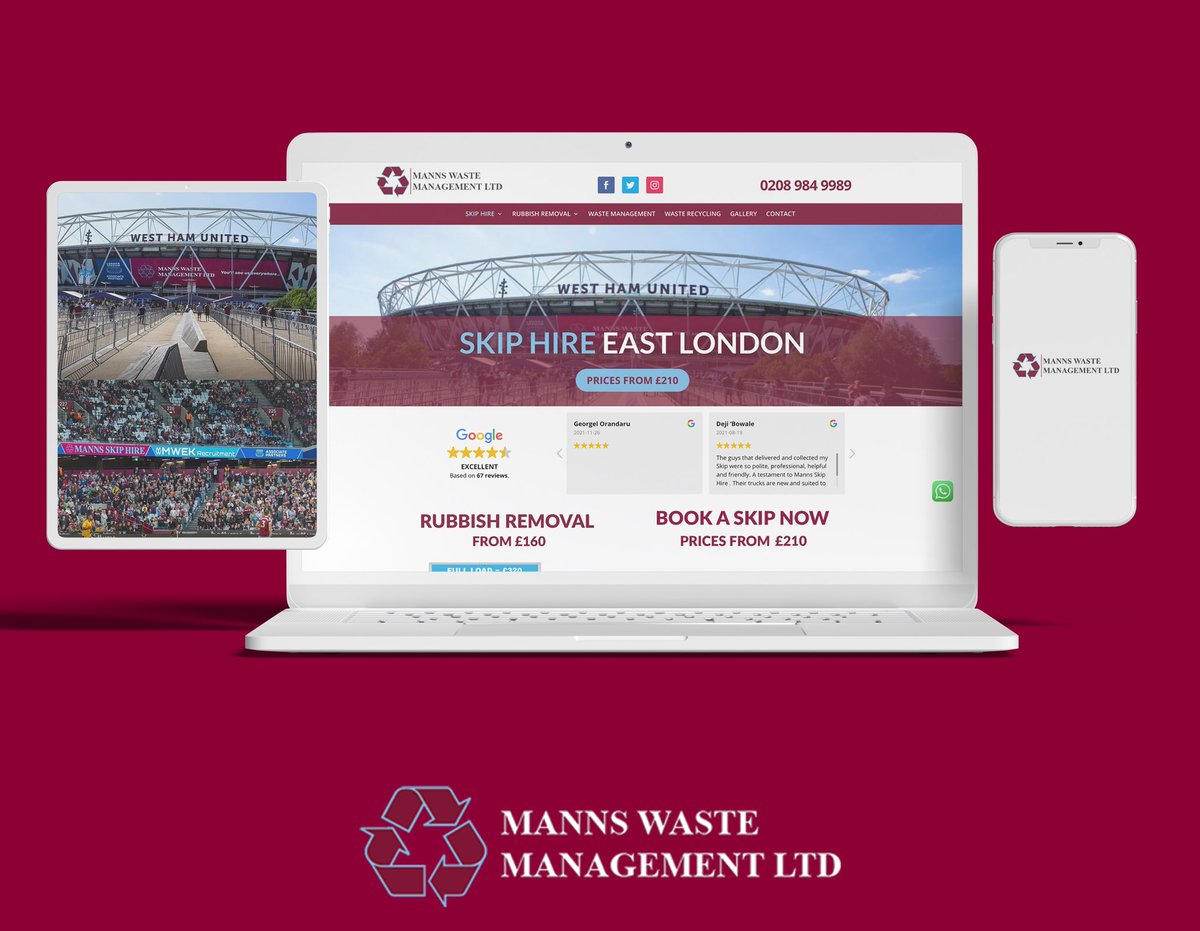 Manns Waste Management are rated EXCELLENT on google with over 50, 5 star reviews. 

Book a skip or rubbish removal via our website mannswaste.co.uk 

Coverage areas: East London &amp; Essex 
.
.
.
.
#skiphire #skiphirelondon #skiphireessex #mannswaste #rubbishremoval