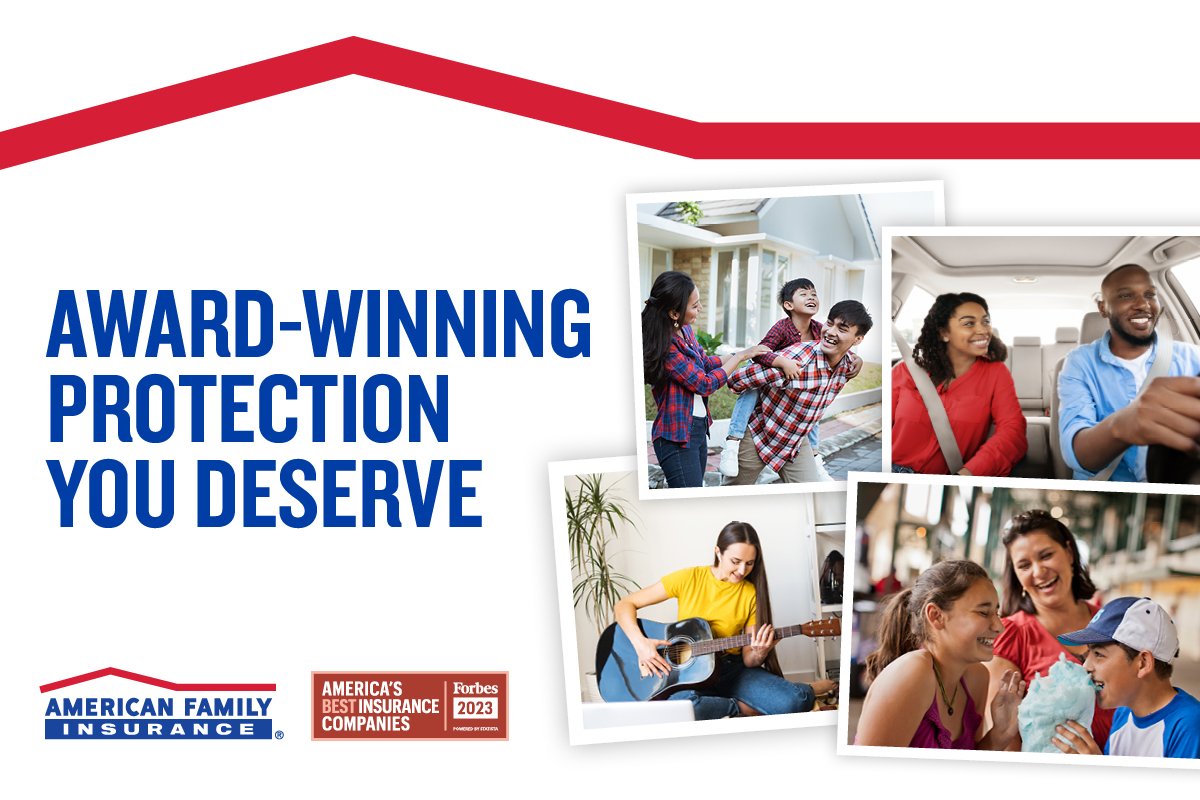 For the second straight year, <a href="/AmFam/">American Family Insurance</a> was named to the list of Forbes America’s Best Insurance Companies. My company received recognition in all five product categories and is one of the most recognized on the Forbes list.  #iWork4AmFam bit.ly/3YzLZeW