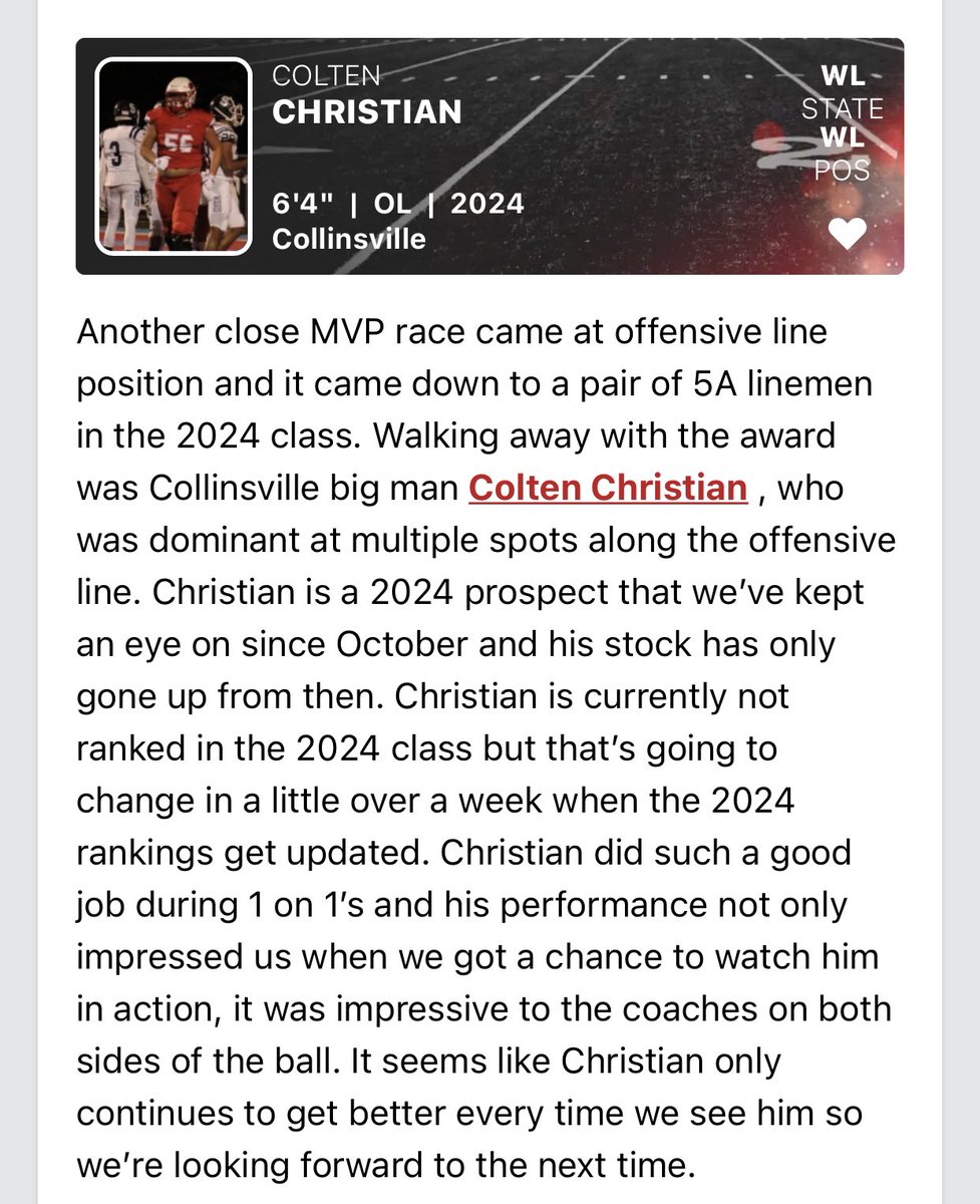 Thank you <a href="/PrepRedzoneOK/">Prep Redzone Oklahoma</a> for an amazing camp yesterday. Proud to be the OL MVP! A lot of things learned yesterday by <a href="/JRConrad64/">J.R. Conrad</a> <a href="/CoachNallDawg/">Micah Nall</a> . #TMRollsDeep