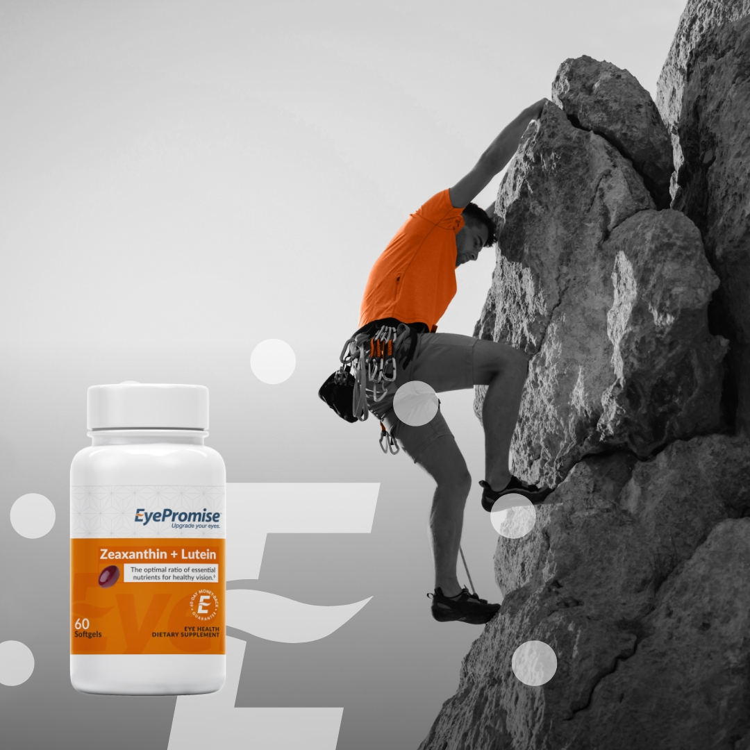 When it comes to eye health, remember that 'it's the climb.' It takes time for EyePromise Zeaxanthin + Lutein to build your base for healthy, lasting vision, but the view at the end is so worth it 🏞️ #newyearnewyou