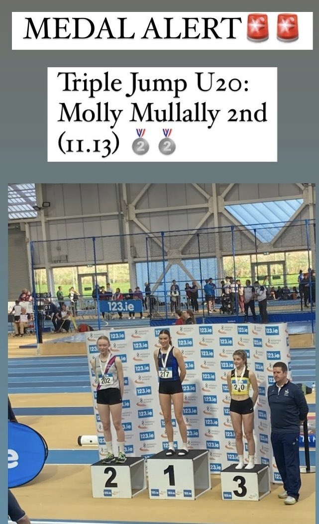DSDAC's tweet photo. Some super results yesterday by our U23 &amp; U20 athletes at the @irishathletics Indoor Championships yesterday- as well as individual and relay medals - lots of personal bests amongst all our athletes competing. Thanks to all the competition officials and volunteers. https://t.co/dwuFK2IBIb