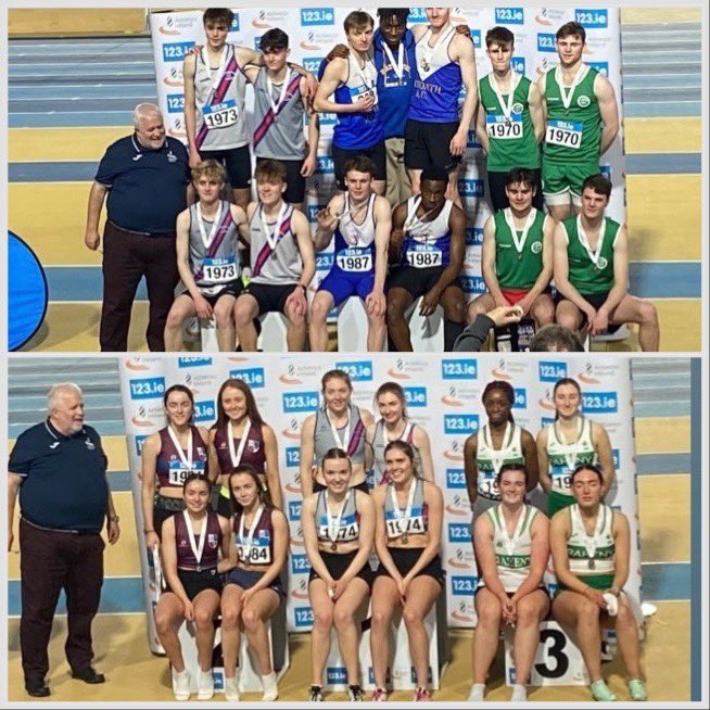DSDAC's tweet photo. Some super results yesterday by our U23 &amp; U20 athletes at the @irishathletics Indoor Championships yesterday- as well as individual and relay medals - lots of personal bests amongst all our athletes competing. Thanks to all the competition officials and volunteers. https://t.co/dwuFK2IBIb