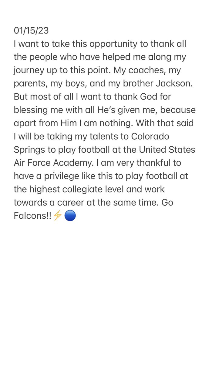 Cole Baird (@colebaird10) on Twitter photo COMMITTED #BoltBrotherhood
โก๏ธ๐ตโ๏ธ
<a href="/CalvaryFB/">Calvary Football</a> <a href="/CalvaryFTL/">Calvary Chapel Fort Lauderdale</a> <a href="/KirkHoza/">Kirk Hoza</a> <a href="/OmarHunter99/">Omar Hunter</a> <a href="/CoachSorg/">Jake Sorg</a> <a href="/CoachAlexMeans/">Alex Means</a> @CoachWhit_AFA 
<a href="/MarcBacote/">Marc Bacote</a> <a href="/CoachAC3/">Ari Confesor</a> COMMITTED #BoltBrotherhood
โก๏ธ๐ตโ๏ธ
<a href="/CalvaryFB/">Calvary Football</a> <a href="/CalvaryFTL/">Calvary Chapel Fort Lauderdale</a> <a href="/KirkHoza/">Kirk Hoza</a> <a href="/OmarHunter99/">Omar Hunter</a> <a href="/CoachSorg/">Jake Sorg</a> <a href="/CoachAlexMeans/">Alex Means</a> @CoachWhit_AFA 
<a href="/MarcBacote/">Marc Bacote</a> <a href="/CoachAC3/">Ari Confesor</a>