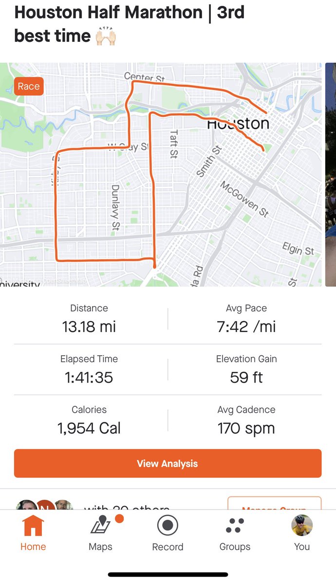 tex_trading's tweet photo. Ran the Houston Half Marathon today. Managed my 3rd best time even though my training this year was shit from an injury and getting sick a couple times. No PR this year, but I’m pleased with the result! 💪🏻 https://t.co/6adeZUT6QL