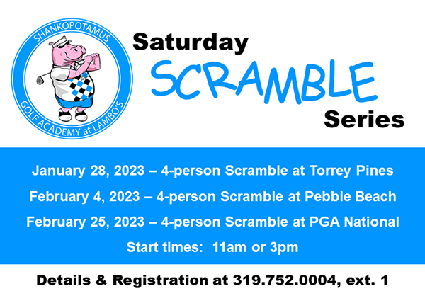 Don't miss our winter golf fun.