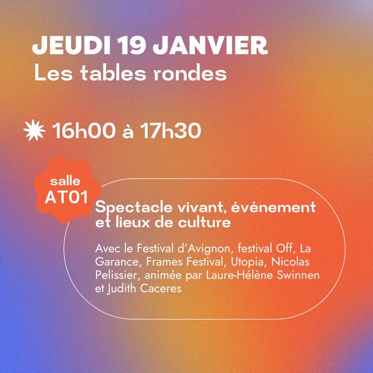 📌 Retrouvez plus d'informations sur le contenu de nos tables rondes et masterclass sur notre site internet

🎟 Nous vous rappelons que l'événement est gratuit sur réservation, alors n'attendez plus pour réserver vos places !

#LesRICC #ICC #festivalavignon #culture #fan #youtube